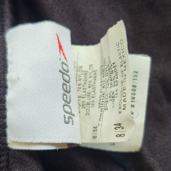 Speedo Women's Axcel Splice Swimsuit Black Pink Size 8 - Picture 8 of 11